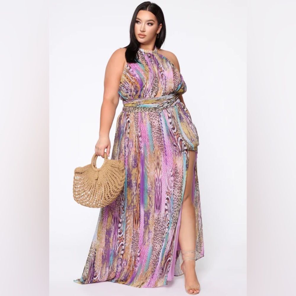 Infinite Love Lace Maxi Dress - Purple/Multi